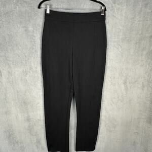 Spanx Pants Womens Medium Black Super Smooth Perfect Fit Ponte Slim Straight